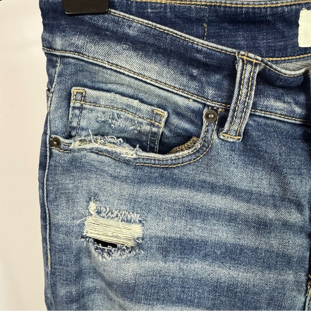 BKE Payton Distressed Ankle Skinny Jeans Women’s 26 Mid Rise Stretch - Picture 5 of 12